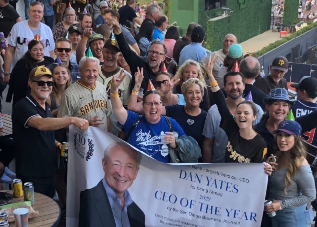 Dan Yates CEO of Year at Padres game