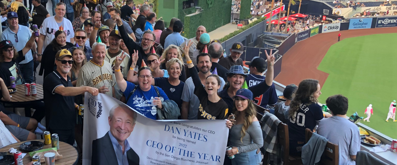 Endeavor employees at a Baseball game