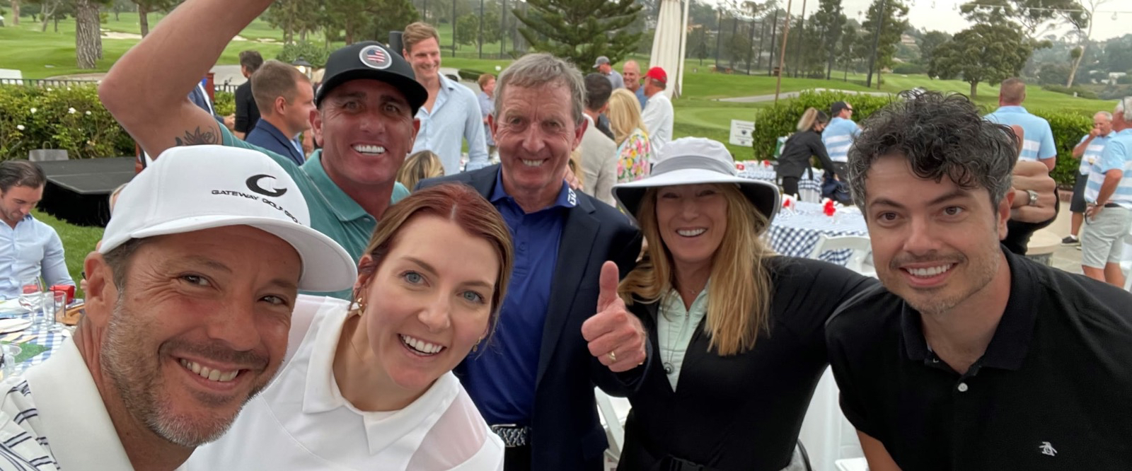 Group at golf event